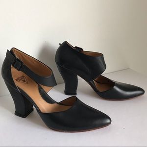 Ankle strap block heels